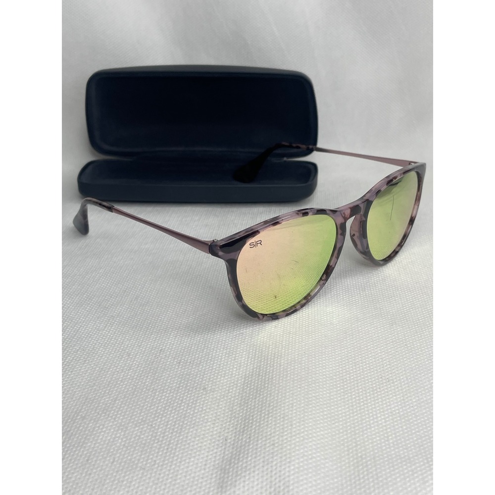 Shady Rays Allure LS-12 Polarized Sunglasses Pink Tortoise Frame Rainbow Mirror